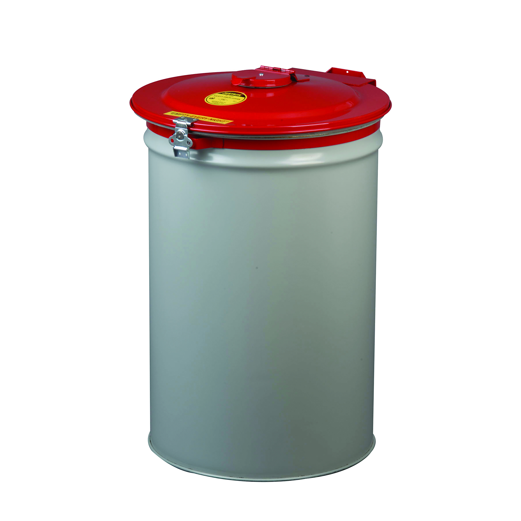 Justrite VaporTrap Drum Cover With Gasket and Port — Fits 55-Gal. Drum, Manual-Close, Steel, Red, Model# 26754